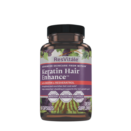 Resvitale Keratin Hair Enhance, Keratina Cu Biotina Si Resveratrol, 60 Cps