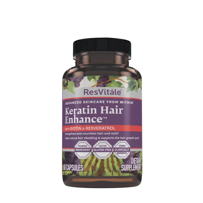 Resvitale Keratin Hair Enhance, Keratina Cu Biotina Si Resveratrol, 60 Cps Resvitale Keratin Hair Enhance, Keratina Cu Biotina Si Resveratrol, 60 Cps