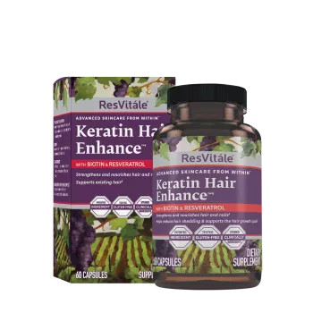 Resvitale Keratin Hair Enhance, Keratina Cu Biotina Si Resveratrol, 60 Cps