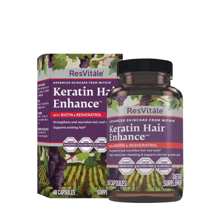 Resvitale Keratin Hair Enhance, Keratina Cu Biotina Si Resveratrol, 60 Cps