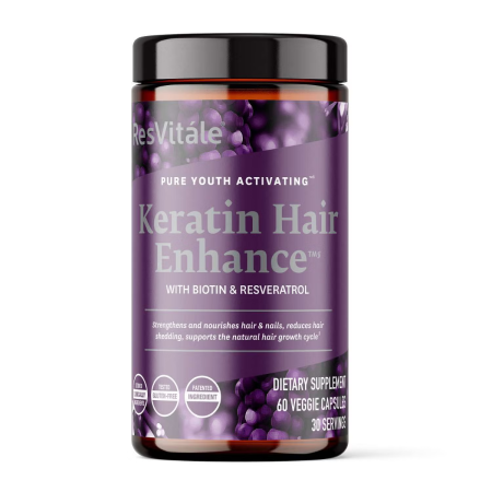 Resvitale Keratin Hair Enhance, Keratina Cu Biotina Si Resveratrol, 60 Cps