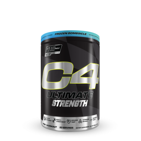 Cellucor C4 Ultimate Strenght Pre-workout, Formula Avansata Pentru Forta Cu Aroma De Frozen Bombsicle, 550 G