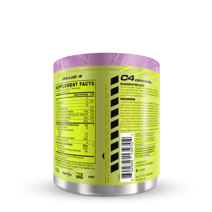 Cellucor C4 Original Pre-workout Grape Popsicle, Formula Pre-antrenament Cu Aroma De Struguri, 246 G Cellucor C4 Original Pre-workout Grape Popsicle, Formula Pre-antrenament Cu Aroma De Struguri, 246 G