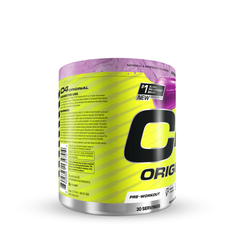 Cellucor C4 Original Pre-workout Grape Popsicle, Formula Pre-antrenament Cu Aroma De Struguri, 246 G
