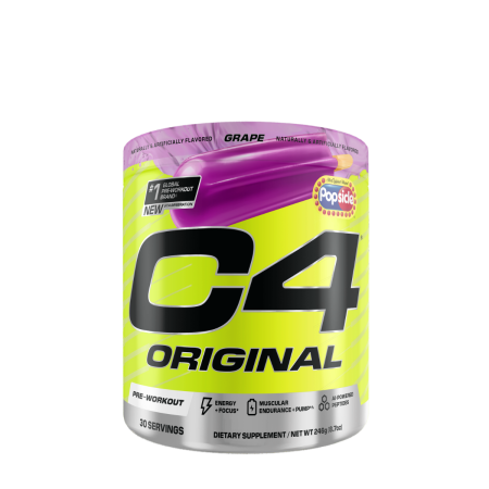 Cellucor C4 Original Pre-workout Grape Popsicle, Formula Pre-antrenament Cu Aroma De Struguri, 246 G