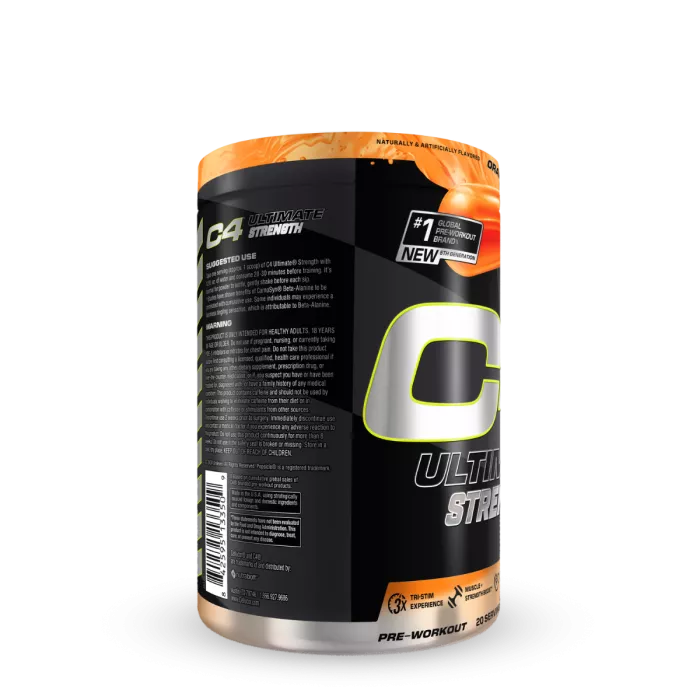Cellucor C4 Ultimate Strength Pre-workout Orange Popsicle, Formula Pre-antrenament Pentru Forta Si Performanta Cu Aroma De Portocale, 574 G Cellucor C4 Ultimate Strength Pre-workout Orange Popsicle, Formula Pre-antrenament Pentru Forta Si Performanta Cu Aroma De Portocale, 574 G