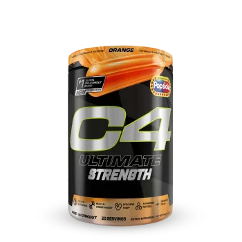 Cellucor C4 Ultimate Strength Pre-workout Orange Popsicle, Formula Pre-antrenament Pentru Forta Si Performanta Cu Aroma De Portocale, 574 G