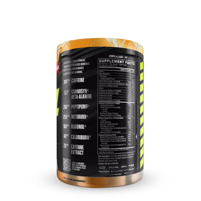Cellucor C4 Ultimate Shred Pre-workout Orange Cream, Formula Pre-antrenament Pentru Performanta Si Arderea Grasimilor Cu Aroma De Portocale, 392 G Cellucor C4 Ultimate Shred Pre-workout Orange Cream, Formula Pre-antrenament Pentru Performanta Si Arderea Grasimilor Cu Aroma De Portocale, 392 G