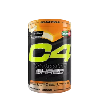 Cellucor C4 Ultimate Shred Pre-workout Orange Cream, Formula Pre-antrenament Pentru Performanta Si Arderea Grasimilor Cu Aroma De Portocale, 392 G