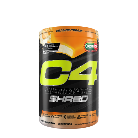 Cellucor C4 Ultimate Shred Pre-workout Orange Cream, Formula Pre-antrenament Pentru Performanta Si Arderea Grasimilor Cu Aroma De Portocale, 392 G