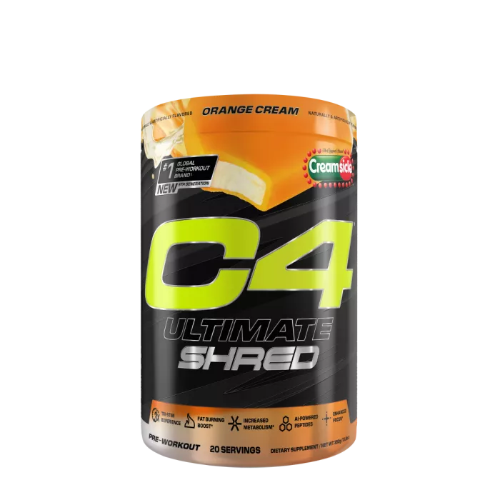 Cellucor C4 Ultimate Shred Pre-workout Orange Cream, Formula Pre-antrenament Pentru Performanta Si Arderea Grasimilor Cu Aroma De Portocale, 392 G Cellucor C4 Ultimate Shred Pre-workout Orange Cream, Formula Pre-antrenament Pentru Performanta Si Arderea Grasimilor Cu Aroma De Portocale, 392 G