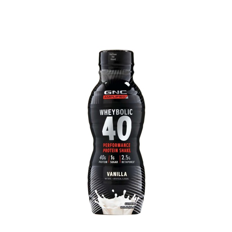Gnc Amp Wheybolic 40, Shake Proteic Rtd Cu Aroma De Vanilie, 414 Ml
