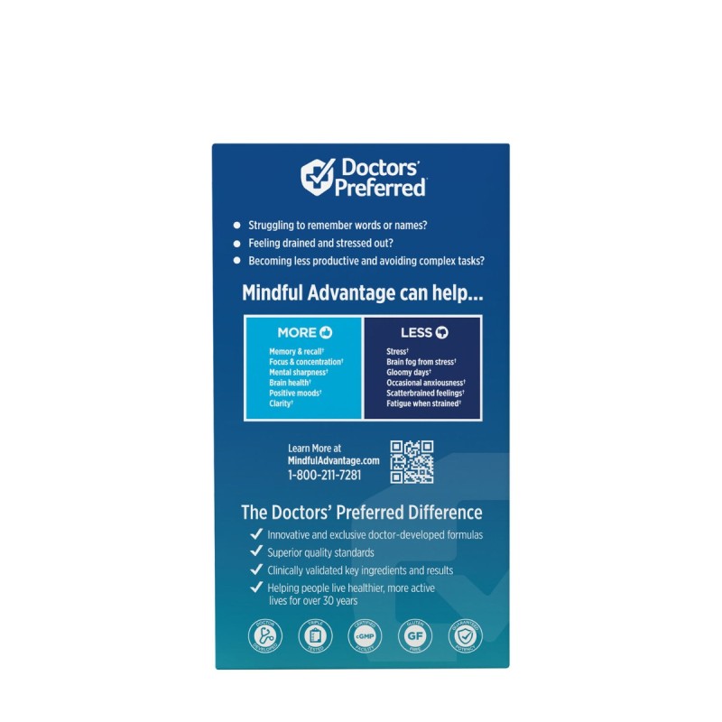 Doctors' Preferred Mindful Advantage, Supliment Pentru Sanatatea Cognitiva, 30 Cps