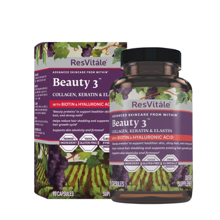 Resvitále beauty 3, formula pentru par, piele si unghii cu colagen, keratina si elastina (90 cps), GNC Live Well