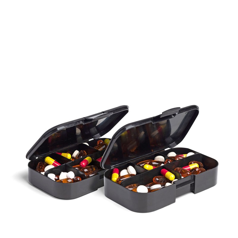Smartshake, Pillbox Organizer, Cutie De Depozitare Capsule Si Tablete Cu 5 / 7 Compartimente, Pachet Dublu