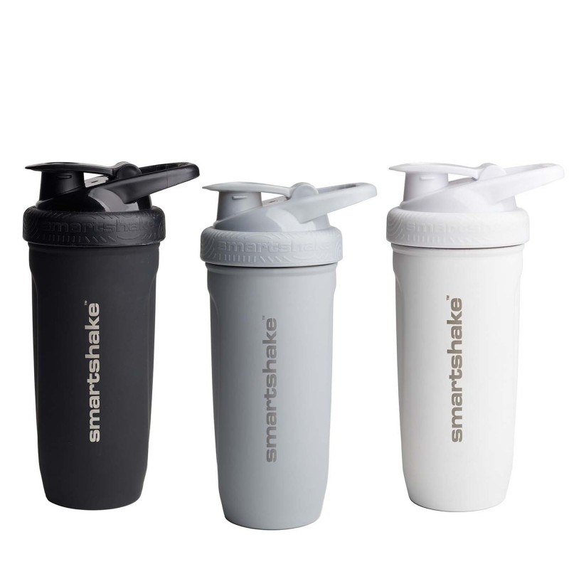 Smartshake Reforce Shaker Din Inox Gri, 900 Ml