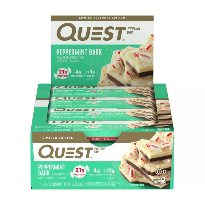 Quest Protein Bar, Baton Proteic Cu Aroma De Peppermint Bark, 60 G