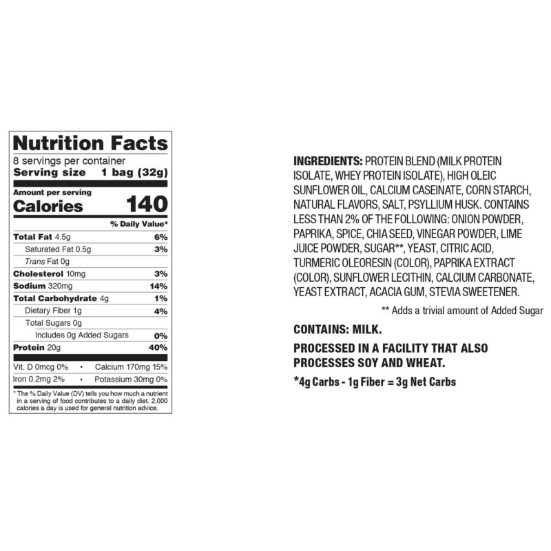 Quest Tortilla Style Protein Chips, Chipsuri Proteice, Cu Aroma De Chili Si Lime, 32 G