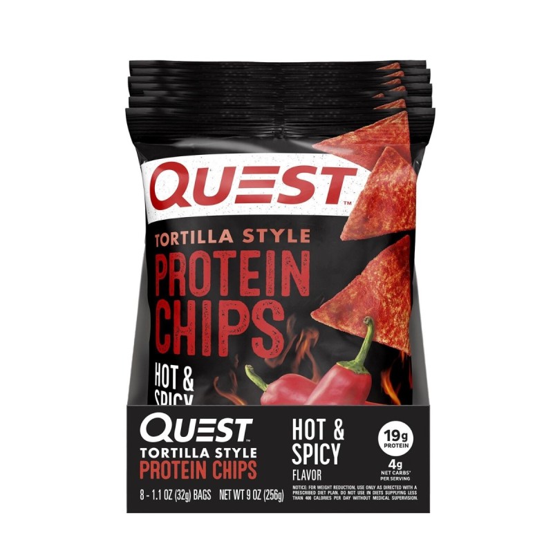 Quest Tortilla Style Protein Chips, Chipsuri Proteice Cu Aroma Picanta, 32 G