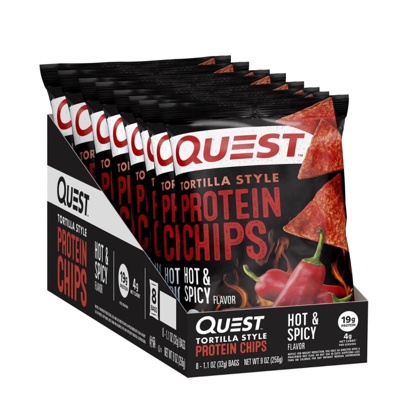 Quest Tortilla Style Protein Chips, Chipsuri Proteice Cu Aroma Picanta, 32 G