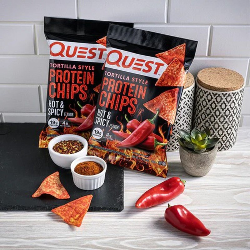 Quest Tortilla Style Protein Chips, Chipsuri Proteice Cu Aroma Picanta, 32 G