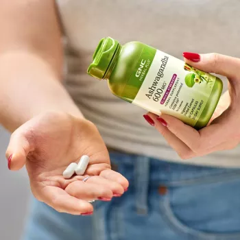 Gnc Herbal Plus Ksm-66 Ashwagandha, Extract Din Radacina De Ashwagandha 600 Mg, 60 Cps