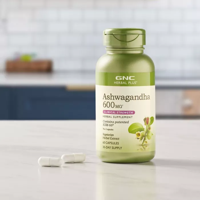 Gnc Herbal Plus Ksm-66 Ashwagandha, Extract Din Radacina De Ashwagandha 600 Mg, 60 Cps Gnc Herbal Plus Ksm-66 Ashwagandha, Extract Din Radacina De Ashwagandha 600 Mg, 60 Cps