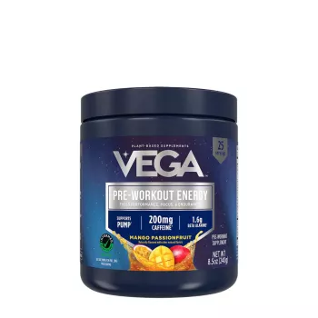 Vega Pre-workout Energy Passion Fruit Flavor, Pre Workout Cu Aroma De Fructul Pasiunii, 240 G