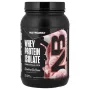 Nutrabio 100% Whey Protein Isolate, Izolat Proteic Din Zer Cu Aroma De Inghetata Cu Capsuni, 907 G