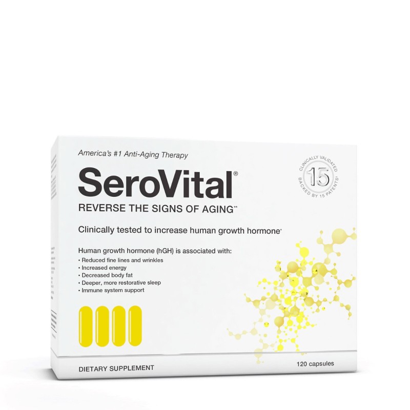 Serovital Reverse The Signs Of Aging, Formula Avansata Pentru Productia Naturala A Hormonului De Crestere Hgh Cu Lizina, 120 Cps