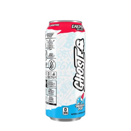 Ghost Energy Drink With ‘merica Pop Flavor, Bautura Energizanta Cu Aroma De ‘merica Pop, 473 Ml