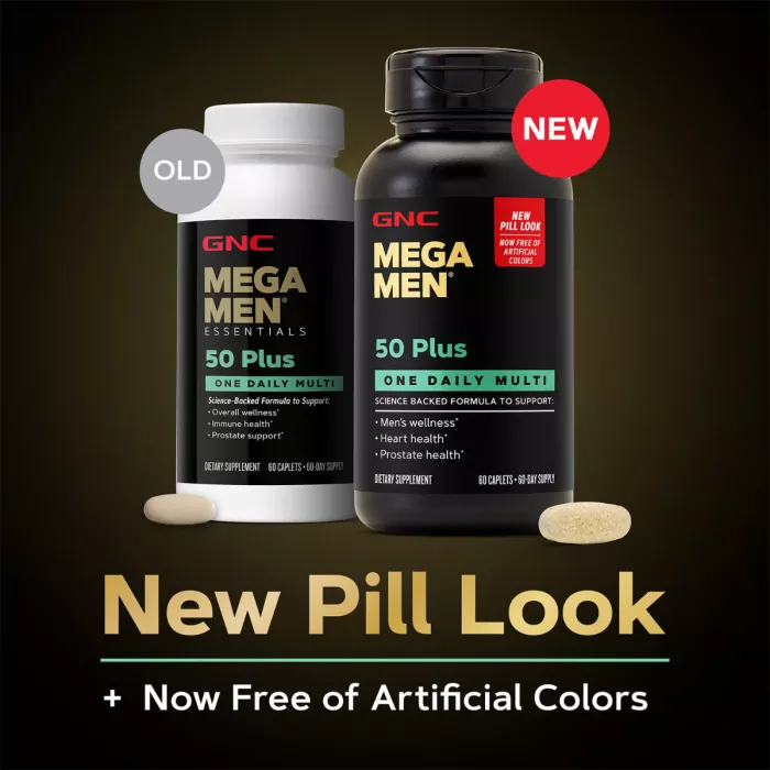 Gnc Mega Men 50 Plus One Daily, Complex De Multivitamine Pentru Barbati - Suport Pentru Ochi, Inima Si Creier, 60 Tb