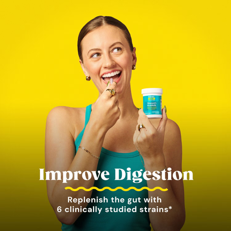 Gnc Gut Health Women’s Probiotic, Probiotic Lab4 Studiat Clinic, 30 Miliarde Ufc Culturi Vii Cu Merisor Si Lactoferrin, 30 Cps
