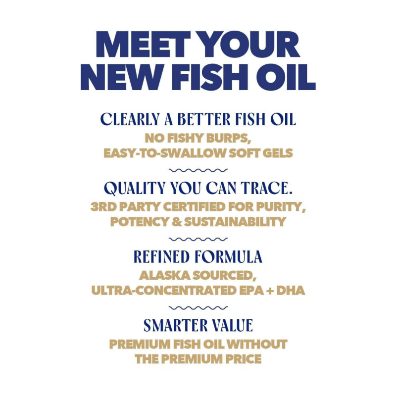 Gnc Triple Strength Fish Oil Mini, Ulei De Peste, 1000 Mg Omega-3 Epa Si Dha, 240 Cps