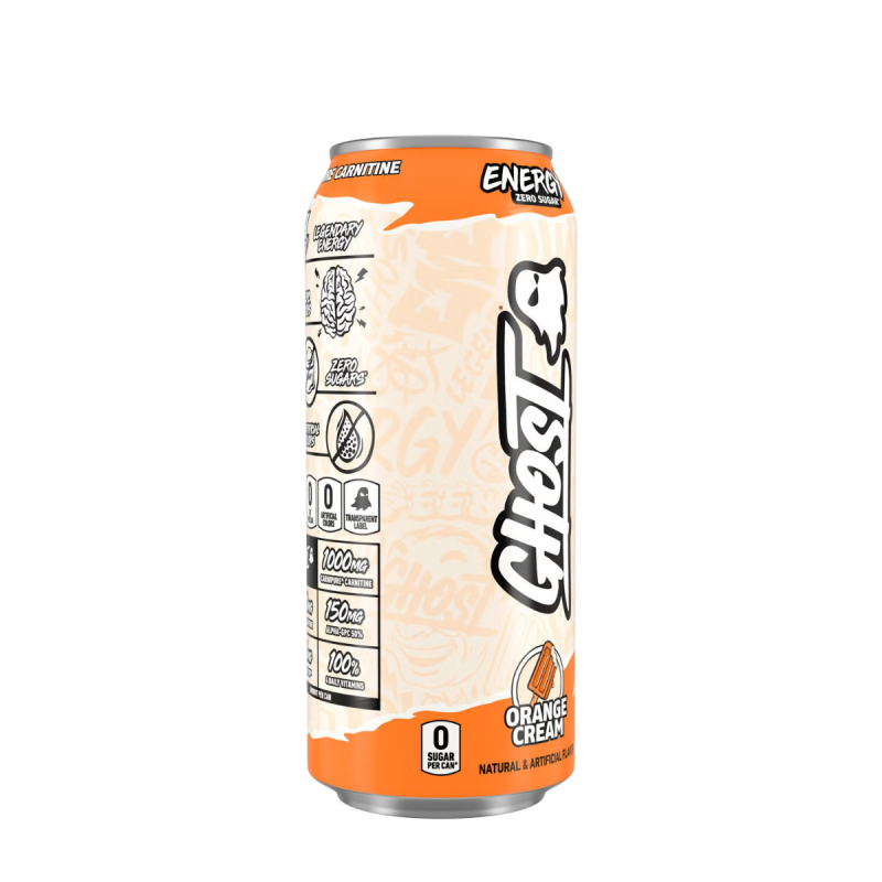 Ghost Energy Drink Orange Cream Flavor, Bautura Energizanta Cu Aroma De Portocale, 473 Ml