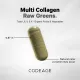 Codeage Hydrolyzed Multi Collagen Peptides Raw Greens With 21 Fruits & Veggies, Peptide De Colagen Hidrolizat Si 21 Superalimente Organice, 180 Cps