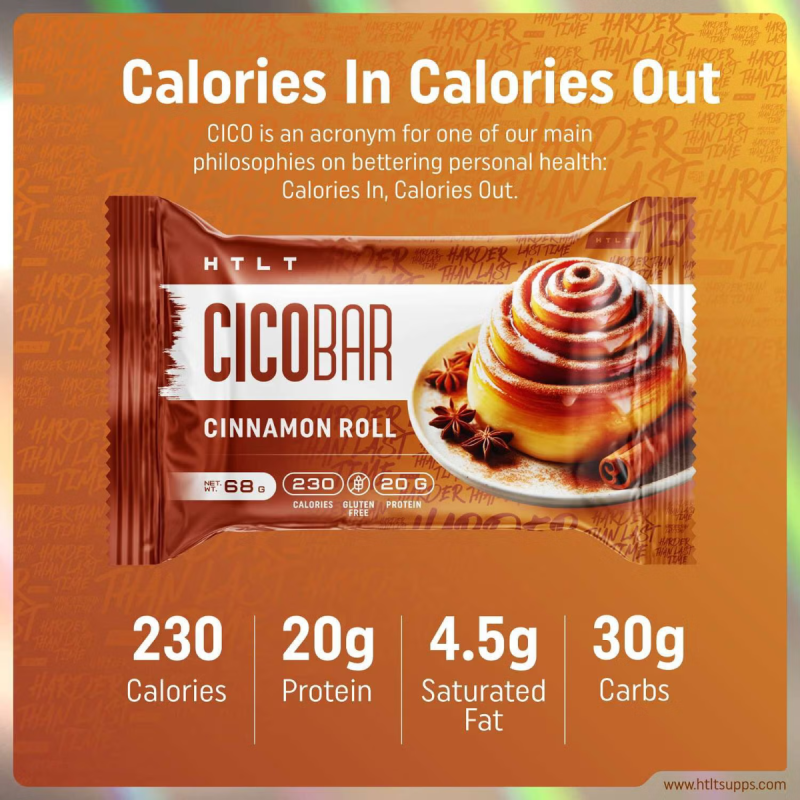 Htlt Cico Bar Cinnamon Roll, Baton Proteic Cu Aroma De Rulou Cu Scortisoara, 68 G