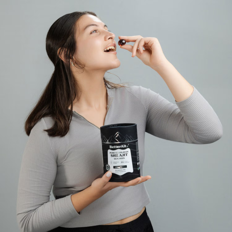 Better Alt Pure Himalayan Shilajit Gummies, Jeleuri De Shilajit Din Himalaya, 60 Jeleuri