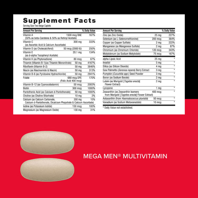 Gnc Mega Men Healthy Testosterone Vitapak Program,  Complex De Suplimente Pentru Sustinerea Testosteronului, 30 Pachetele