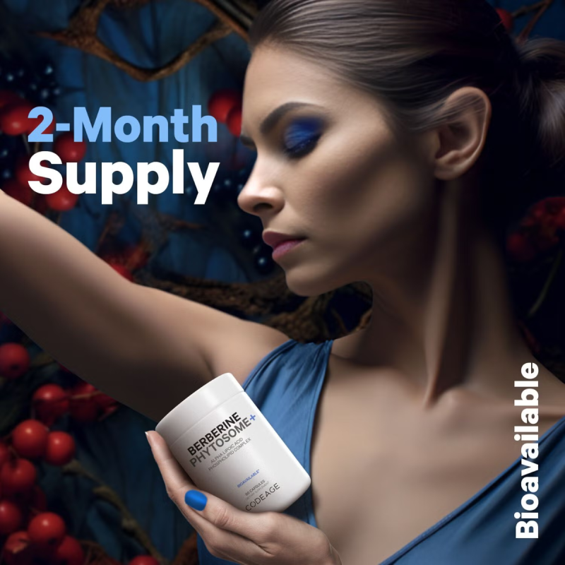 Codeage Berberine Phytosome,formula Pentru Echilibru Glicemic Si Sustinerea Metabolismului Cu Berberina, 60 Cps