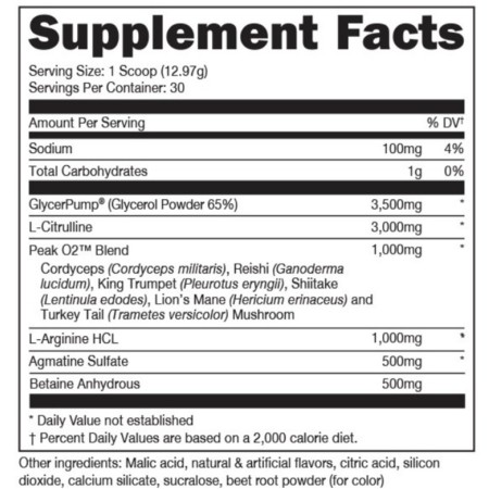 Bucked Up Pump-ocalypse Blood Raz, Pre-workout Cu Aroma De Zmeura Albastra, 388.95 G