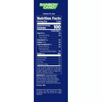 Bucked Up Lightly Carbonated Protein Rtd, Bautura Proteica Usor Carbogazoasa Cu Aroma Rainbow Candy, 473 Ml