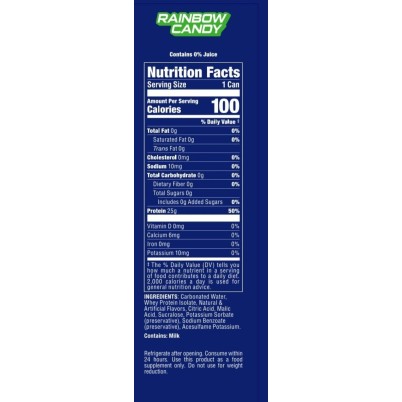 Bucked Up Lightly Carbonated Protein Rtd, Bautura Proteica Usor Carbogazoasa Cu Aroma Rainbow Candy, 473 Ml