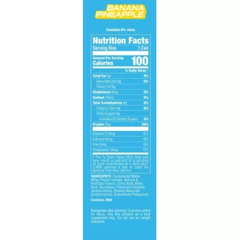 Bucked Up Lightly Carbonated Protein Rtd, Bautura Proteica Usor Carbogazoasa Cu Aroma De Banane Si Ananas, 473 Ml