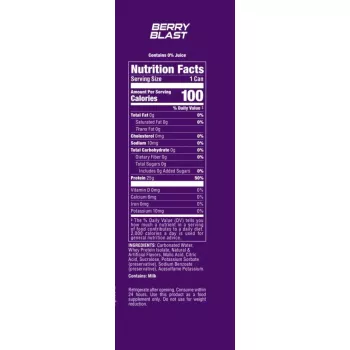 Bucked Up Lightly Carbonated Protein Rtd, Bautura Proteica Usor Carbogazoasa Cu Aroma Berry Blast, 473 Ml