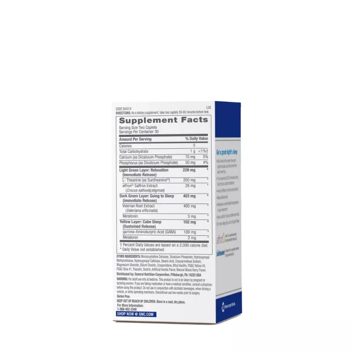 Gnc Preventive Nutrition Tri-sleep, Formula Avansata Triplu-strat Pentru Somn, 60 Tb Gnc Preventive Nutrition Tri-sleep, Formula Avansata Triplu-strat Pentru Somn, 60 Tb