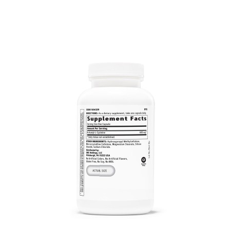 Gnc N-acetyl-l-cysteine Nac 600 Mg, 120 Cps