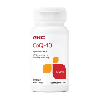 Gnc, Coq-10 100 Mg, Coenzima Q-10 Naturala 100 Mg, 30 Capsule Gelatinoase