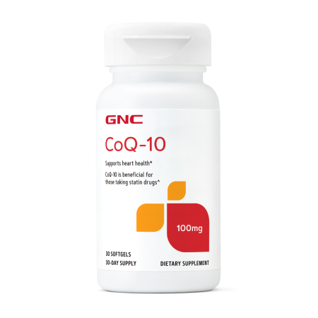 Gnc, Coq-10 100 Mg, Coenzima Q-10 Naturala 100 Mg, 30 Capsule Gelatinoase