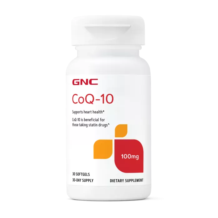 Gnc, Coq-10 100 Mg, Coenzima Q-10 Naturala 100 Mg, 30 Capsule Gelatinoase